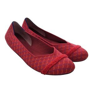 Rothy's The Flat‎ 10.5 Pomegranate Grid Round Toe Flats Limited Edition Washable